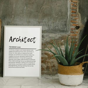 Architect Definition Print – Gift for Architects and Architecture Lovers