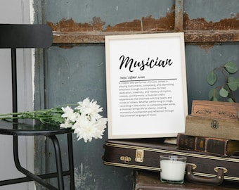 Musician Print Ideal Gift for Musicians musical decor music lover gift artist wall art music wall art studio decor musician print band gift