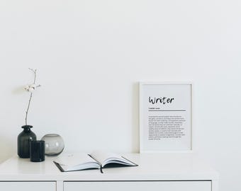 Lámina con definición de escritor: el regalo perfecto para autores y amantes de las palabras