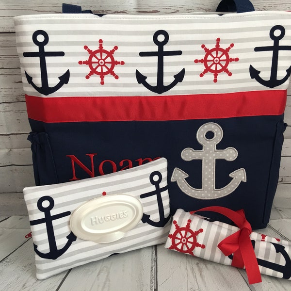 Nautical Diaper Bag Etsy
