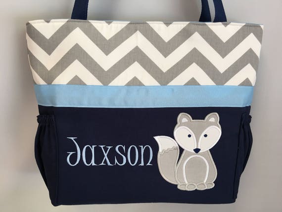 gray fox diaper bag