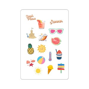 Summer Stickers, Planner Stickers