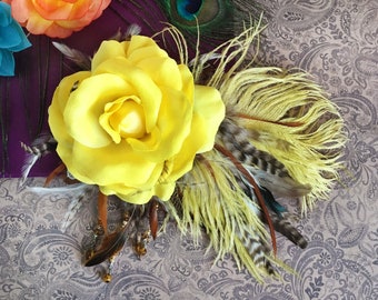 faerie tribal hair fascinator - golden summer