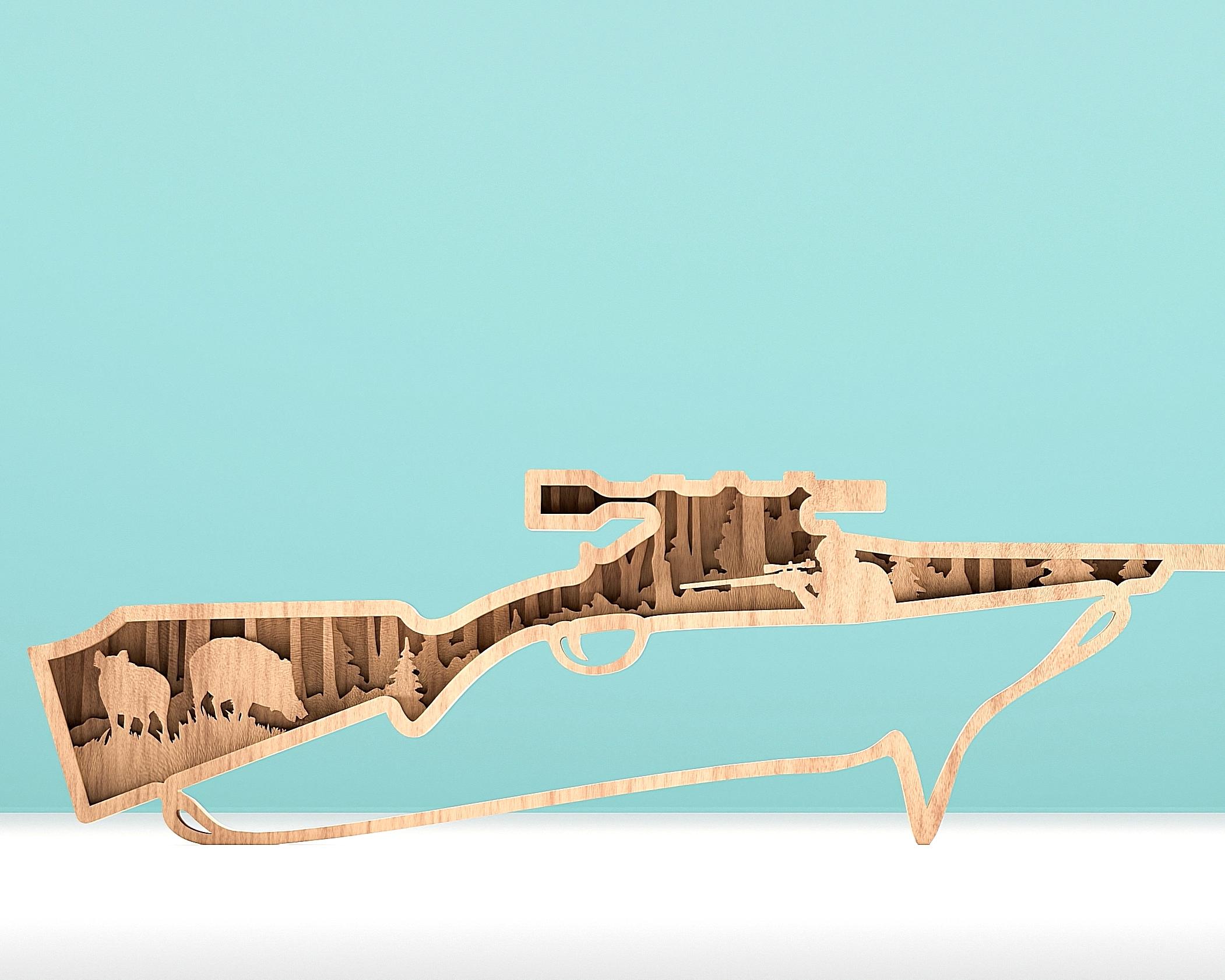 Mezzleloader Rifle Svg Hunting Rifle SVG, Layered Rifle, Digital File, Laser Cut File - 5 ...