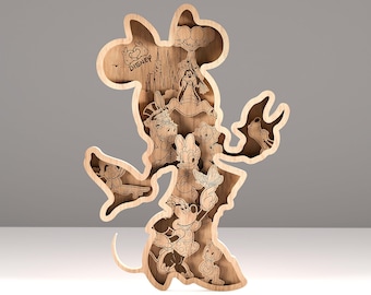 Mouse SVG, Laser Cut Files - 7 Layer Art Piece For Glowforge