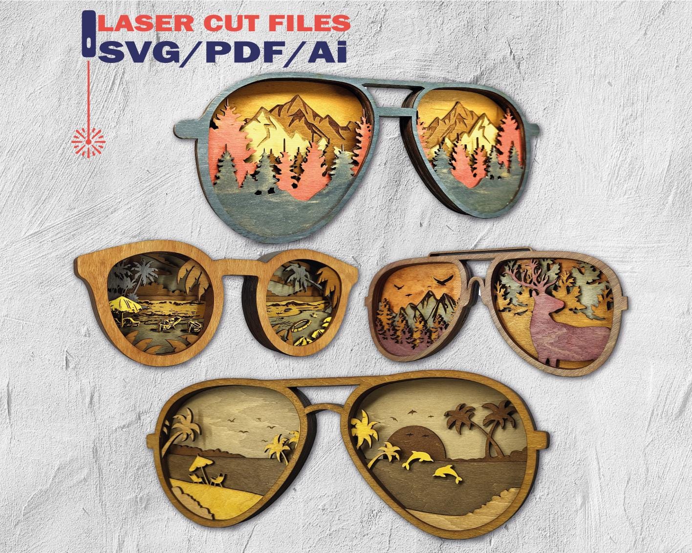 Laser cut sunglasses Italia