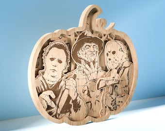 Dynia z filmu „Halloween Horror” w formacie SVG, plik wycinany laserowo (pobieranie cyfrowe)