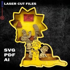 Layered  Cut File, Vector Cartoon, Cartoon SVG, Glowforge Characters - 7 layers
