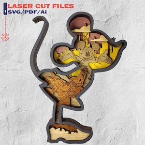 Laser Cut, Mouse SVG, Digital download - 7 Layered
