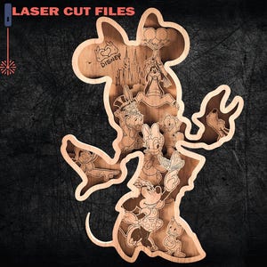 Mouse SVG, Laser Cut Files - 7 Layer Art Piece For Glowforge