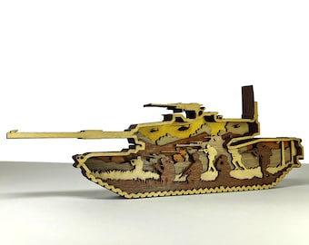 File di taglio laser per carri armati militari, design dell'esercito a 8 strati (SVG, PDF, Ai)