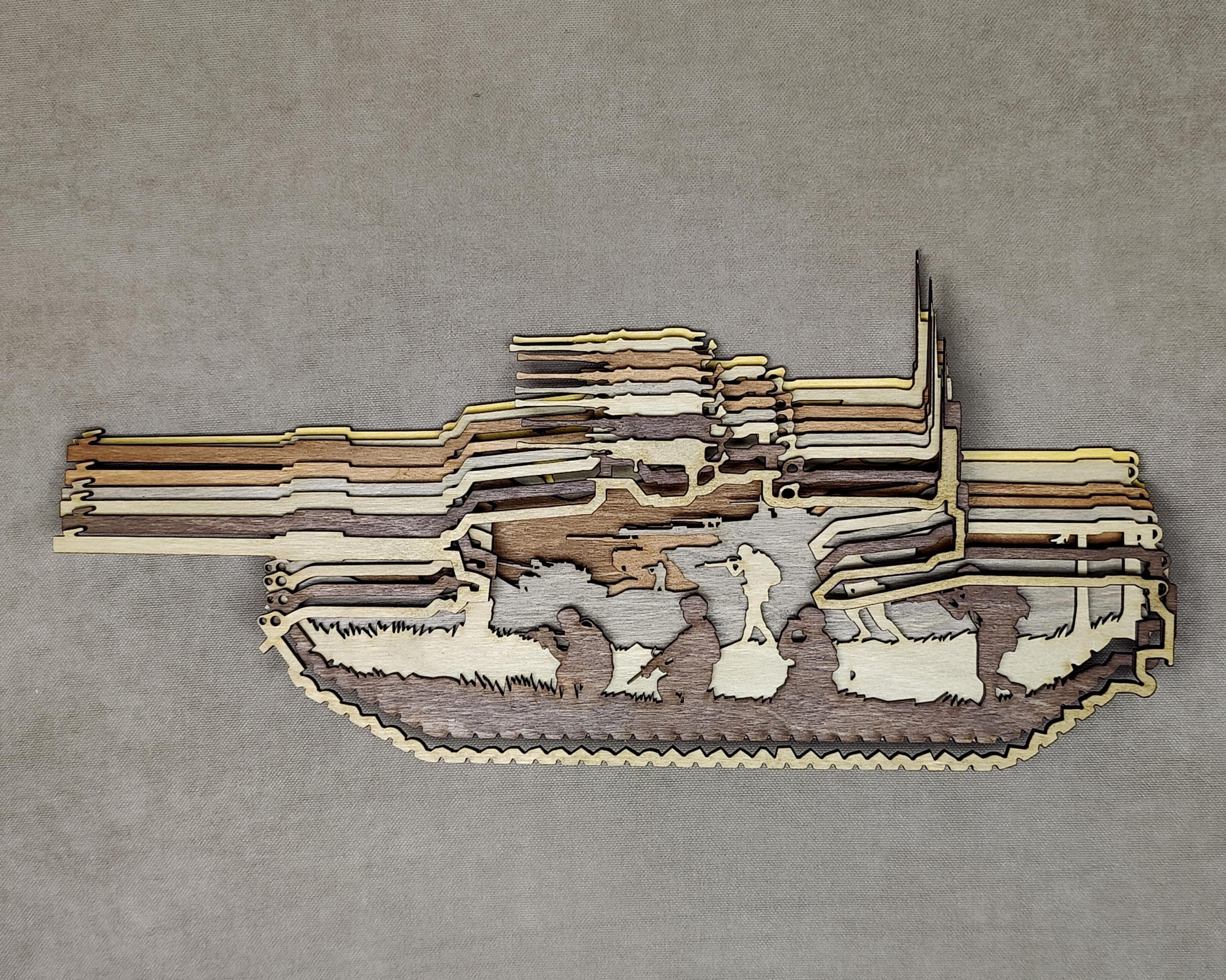Military Tank Laser Cut Files, 8 Layer Army Design (SVG, PDF, Ai) - Etsy