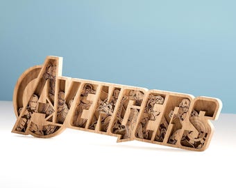 Superhero Laser Cut, Multilayer SVG - 5 Layered Artwork for Glowforge