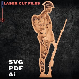 Memorial SVG, US Army Layered, American Soldier SVG, Veteran, Memorial Day, Army Gift - 7 layers