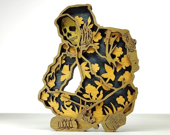 Skull Multilayer, Skull SVG, 3D Decor, CNC file - 5 layers