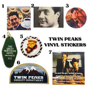 Adesivos de vinil de David Lynch Twin Peaks - Adesivos de filme à prova d'água, adesivos de filme de David Lynch de Dale Cooper