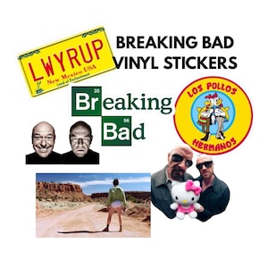 Pegatinas de vinilo de Breaking Bad - Pegatinas impermeables de Walter White, Jessie Pinkman y Better Call Saul