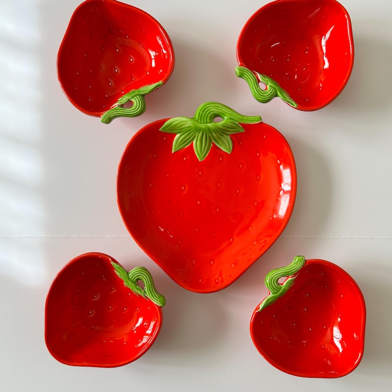 Strawberry Dishes Etsy