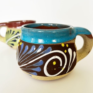 Handmade Mexican Mugs | Colored Terracotta Mug I Clay Coffee Mug I Jarritos Mug I Jarritos Taza