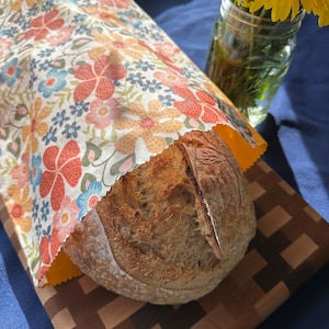 Großer wiederverwendbarer Brotbeutel aus Bienenwachs