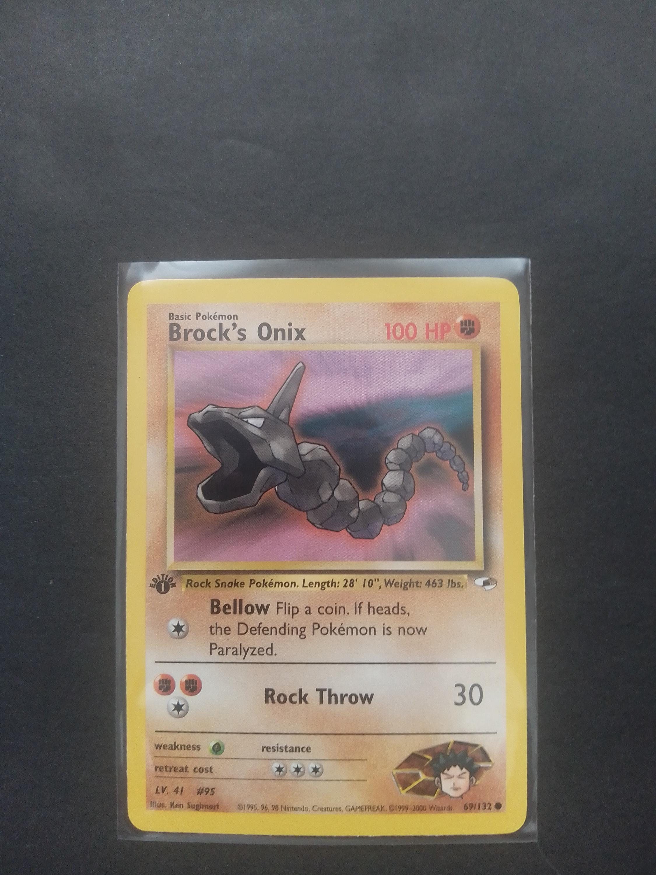 Pokemon Card 1st Edition Brock's Onix 69/132 Gym Heroes Set - Etsy