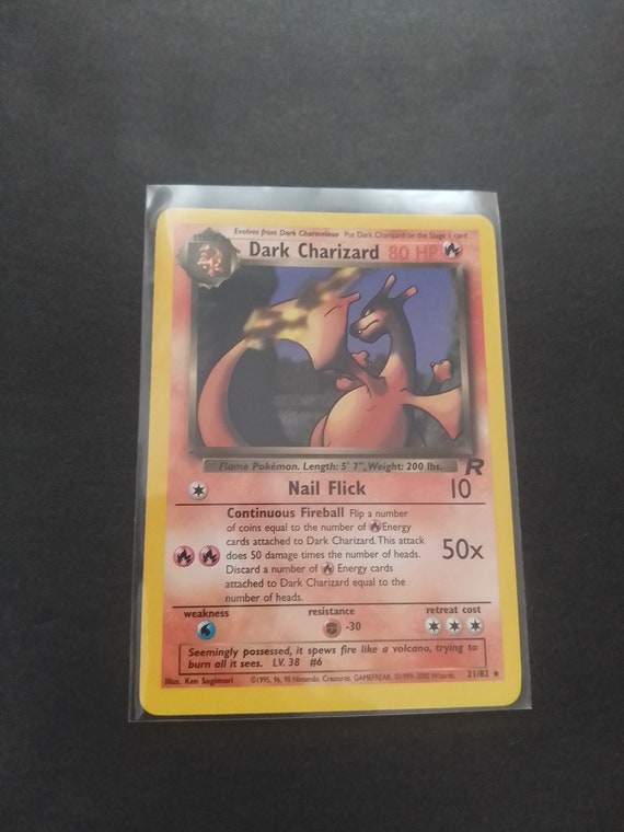 Pokemon Card Dark Charizard Non Holo Rare 21/82 Unlimited
