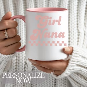 Personalized Grandma Coffee Mug Retro Inspired Style Cup for Nana Custom Keepsake Grandkids Name Gift Mug Mother&#39;s Day Gift for New Grandma