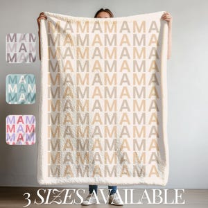 Custom 'Mama' Minky Blanket: Personalized Sherpa Fleece Throw