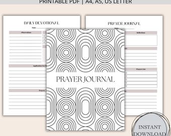 Diario de oración bohemio: Estudio bíblico diario imprimible (descarga digital)