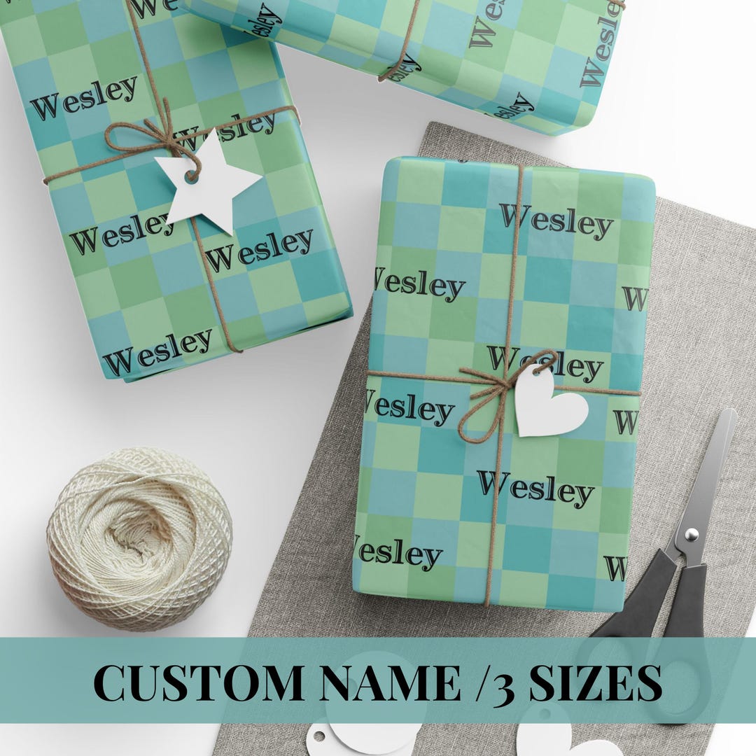 Personalized Name Wrapping Paper: Custom Birthday Gift Wrap - Etsy