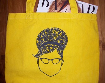 FutureLint beehive hairdo and beard of bees tote bag - yellow