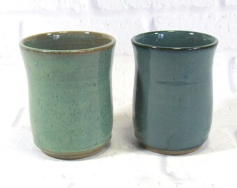 Set of Two Tumblers, Wine or Whiskey Cups, Juice Cups, Tea or Coffee Cups