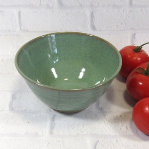 Seamist Green Ceramic Bowl: Handmade Pottery Noodle Bowl (6.5&quot; diameter)