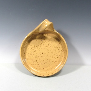 Ceramic Brie Baker, Dip Bowl, Appetizer Dish, Earthy Aesthetic, Speckled Yellow