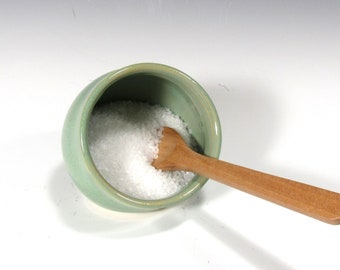 Cerdo de sal de cerámica, Bodega de sal, Recipiente de boca abierta para sal, decoración de cocina