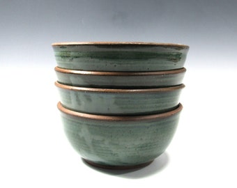 Set of 4 handcrafted soup/cereal bowls - ceramic soup bowls set - ready to ship