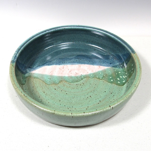 Bowl, Casserole Dish, Blate, Blue and green dish baking dish for brie and dips