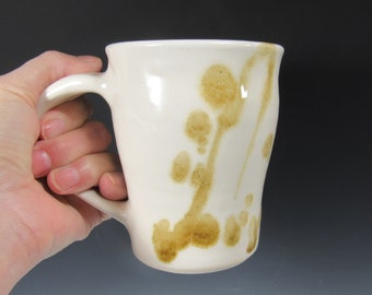Mug with spoon rest or teabag holder - Coffee mug with spoon rest - Tea mug with teabag holder - blue mug