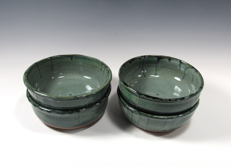 Set of 4 soup/chili bowls set of handcrafted bowls ready to ship image 2