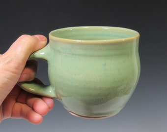 Mug - Cappuccino Cup - Coffee Mug - Green Cup