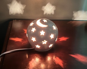 Nursery Lighting - Night Light - Moon and Stars Lamp - Ambiance Lighting