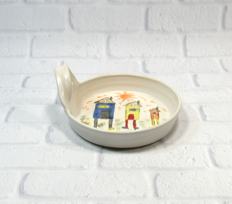 appetizer dish Brie Baker handmade pottery dip bowl cheese plate