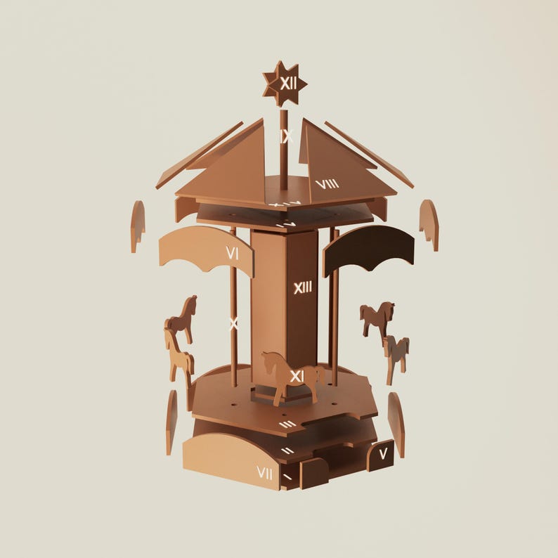 Gingerbread House Carousel Template – A3 Printable PDF Pattern ...