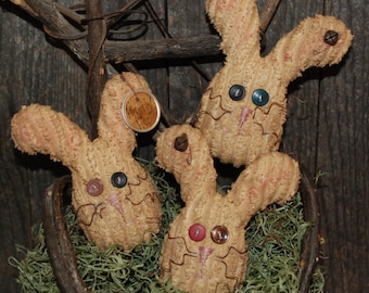 Primitive Chenille Bunny Head Pattern (Digital Download)