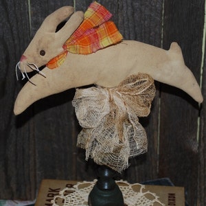 Primitive Digital Pattern EPATTERN Folk Art Primitive Jumping Bunny Make Do