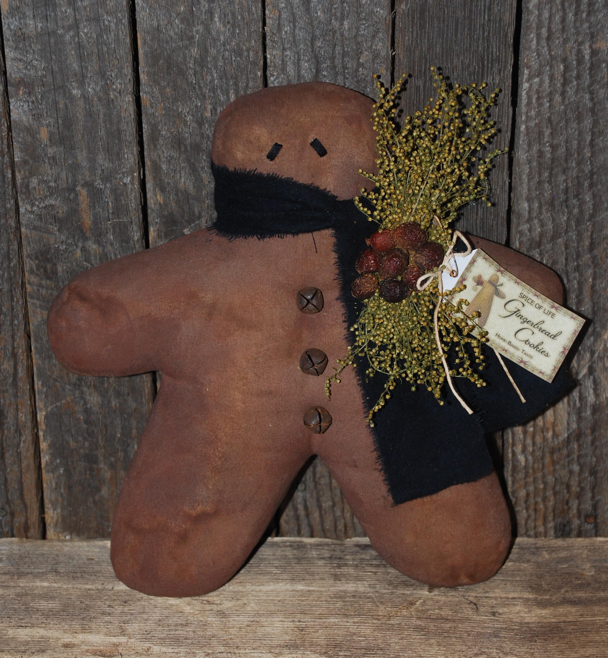 Primitive Gingerbread Man Wall Hanging PATTERN Folk Art Christmas Door ...
