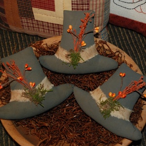 Primitive Digital Pattern EPATTERN Folk Art Primitive Pilgrim Hat Shelf Sitters Thanksgiving Tucks Ornies Bowl Fillers TWO STYLES image 4