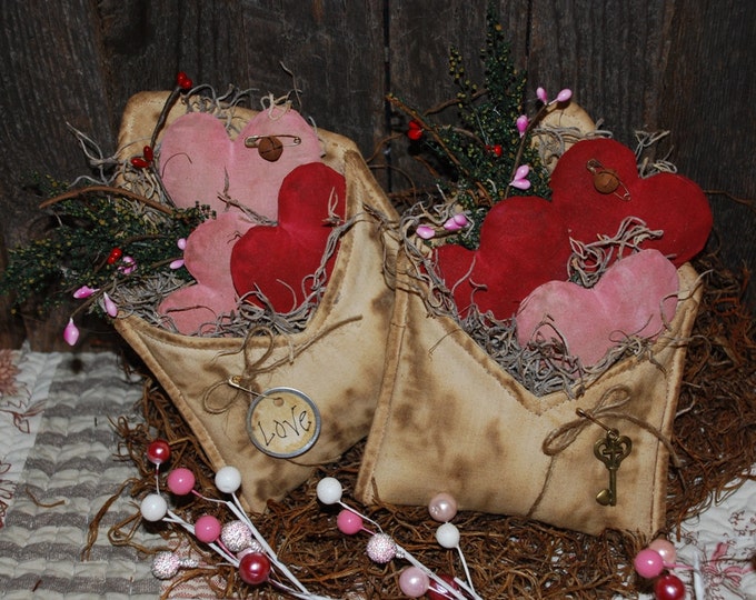Primitive Valentines Love Letter Shelf Sitter - Etsy