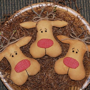 Primitief rendierpatroon Volkskunst Kersttucks Bowl Fillers Ornies (digitale download)