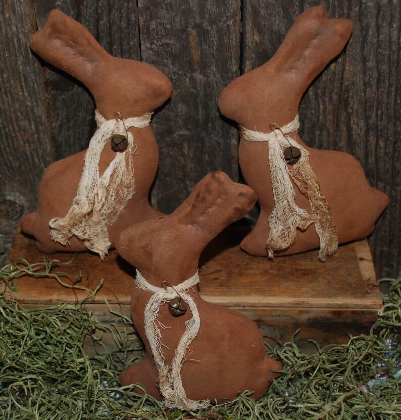 Primitive Digital Pattern EPATTERN Folk Art Primitive Chocolate Bunny Tucks Bowl Fillers Ornies image 3